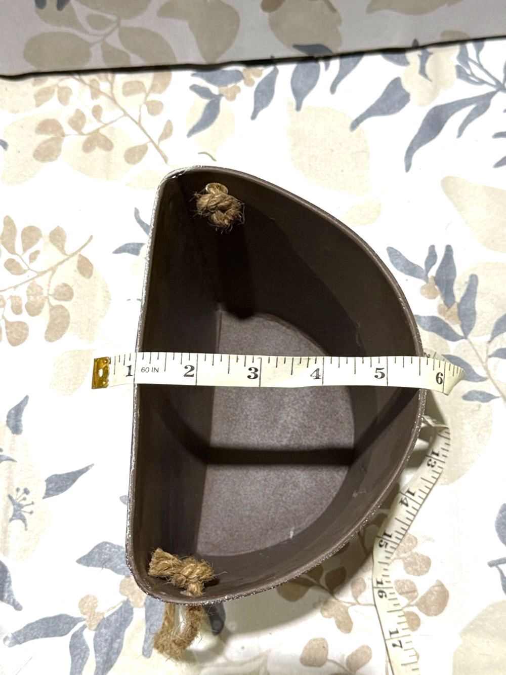 Rustic Metal Flower Pot with Rope Handle - Brown - Picture 8 of 9